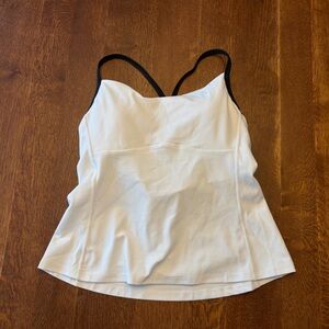 NWT Athleta Vital built in White and Black Bra Tank Top